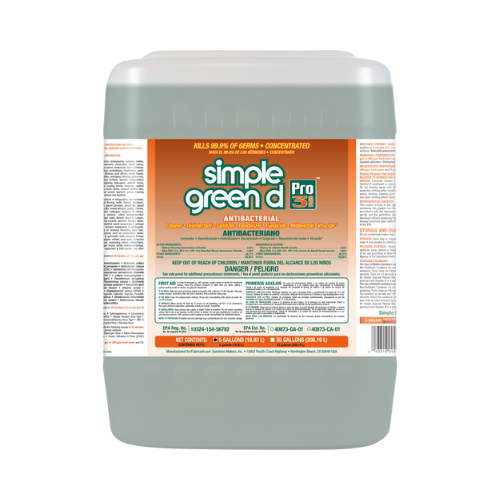 D PRO 3 PLUS - 5 Gal. PAIL, SIMPLE GREEN d PRO 3 PLUS DISINFECTANT CLEANER