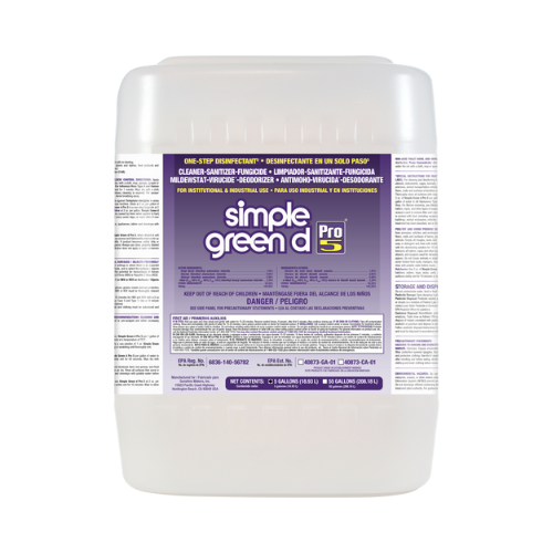 D PRO 5 - 5 Gal. GARAFON, SIMPLE GREEN D PRO 5 DESINFECTANTE DE UN SOLO PASO